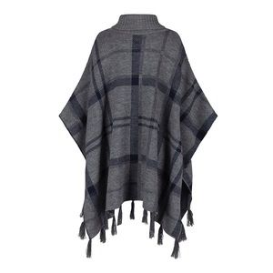 Barbour Nebit Cape Poncho Wool Sweater Jacket